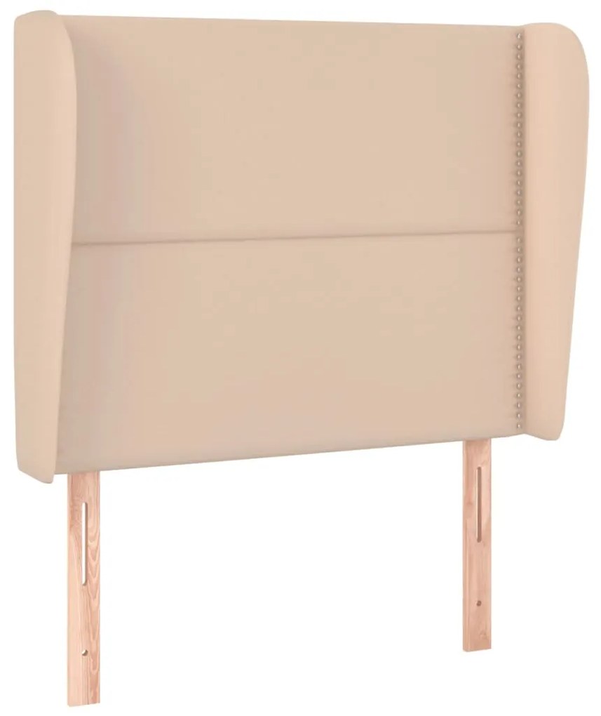 Testiera ad orecchio cappuccino 83x23x118/128 cm in similpelle
