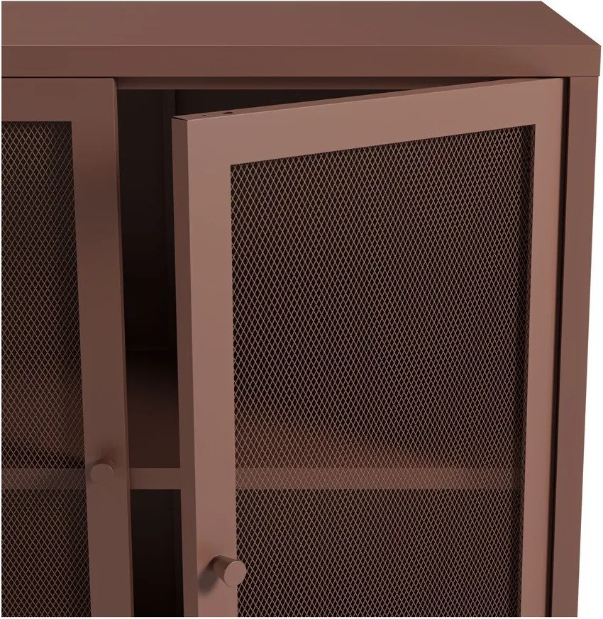 Cassettiera burgundy in metallo 121x90x40 cm Fayna – Marckeric