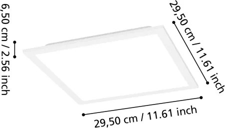 Eglo 901512 - Plafoniera LED RGBW MORADILLO-Z LED/14W/230V 30x30 cm bianca