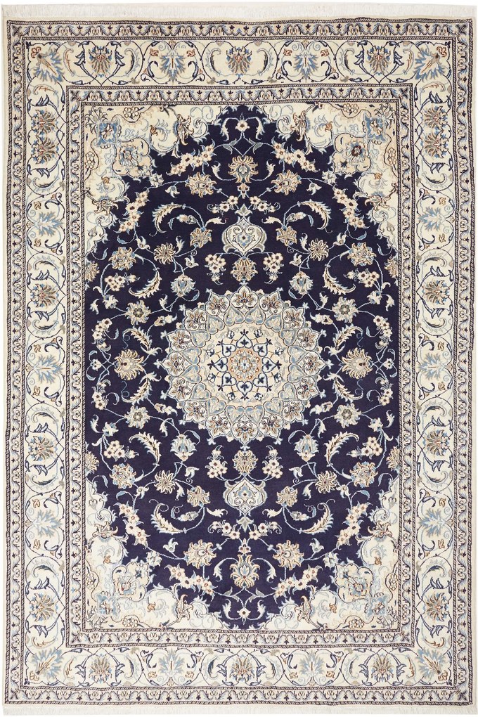 Nain Tappeto persiano 200x290 Blu (Iran) Annodato A Mano