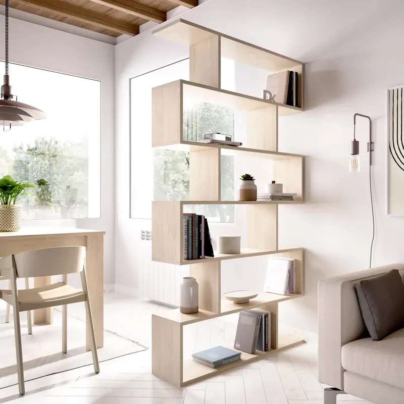 Libreria 7 ripiani Alta Lis L 80 x P 25 x H 190 cm beige, portata per ripiano 5 kg