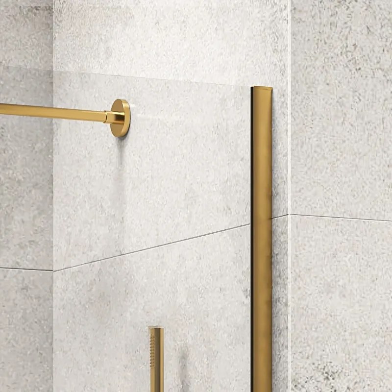 Box doccia walk in scorrevole 120 cm finitura oro | KNM4000W-G - KAMALU