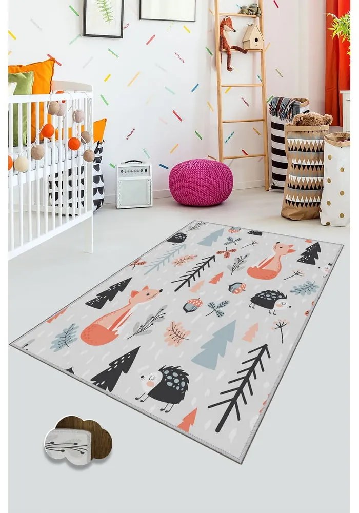 Tappeto antiscivolo per bambini Forest, 80 x 120 cm - Conceptum Hypnose