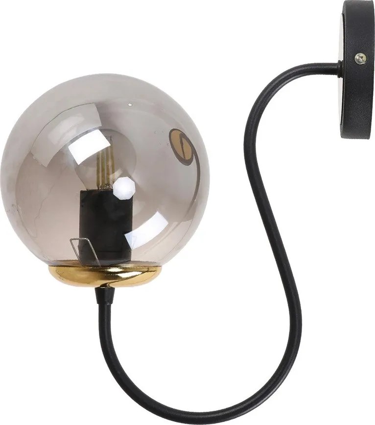 Lampada da parete nera/grigia ø 15 cm Oslo – Squid Lighting