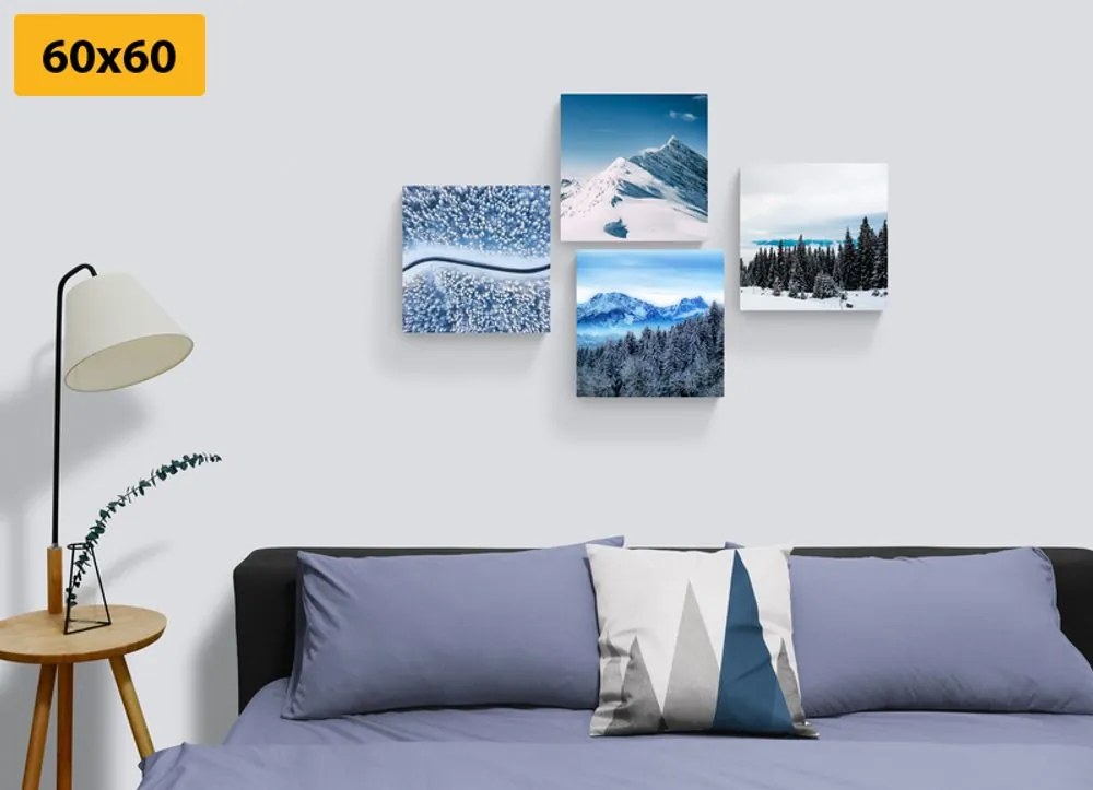 Set di quadri – Bellezze della natura innevata
