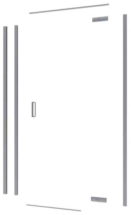 Kit di installazione telaio e ferramenta per doccia ad apertura girevole Neo L 100 x H 200 x P 100 cm spazzolato
