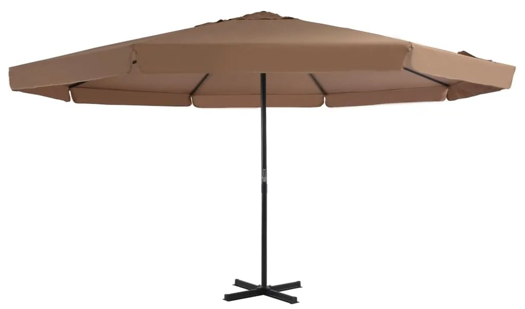Ombrellone Da Esterni Con Palo İn Alluminio 500 Cm Grigio Talpa /