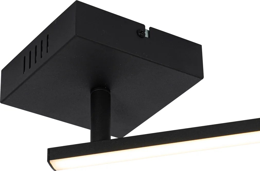Plafoniera nera 150,8 cm con LED dimmerabile a 3 livelli regolabile - Annuschka