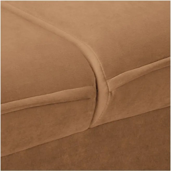 Divano marrone con rivestimento in velluto 138 cm Juli – Ropez