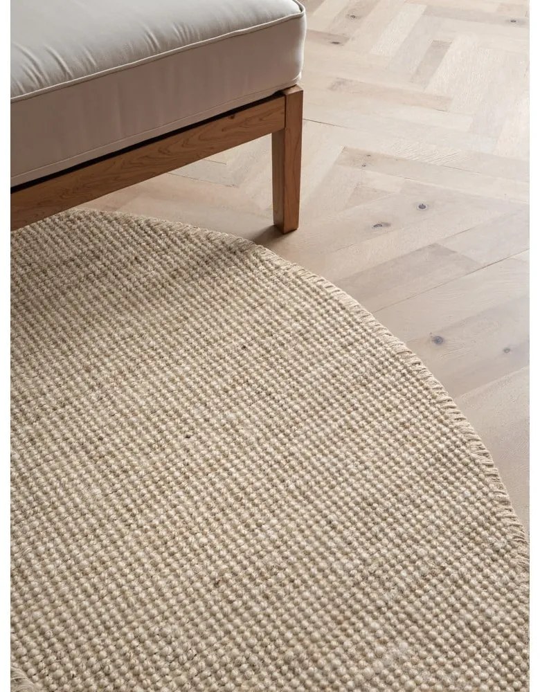 Tappeto rotondo color crema in iuta ø 160 cm Bouclé Jaipur – Hanse Home