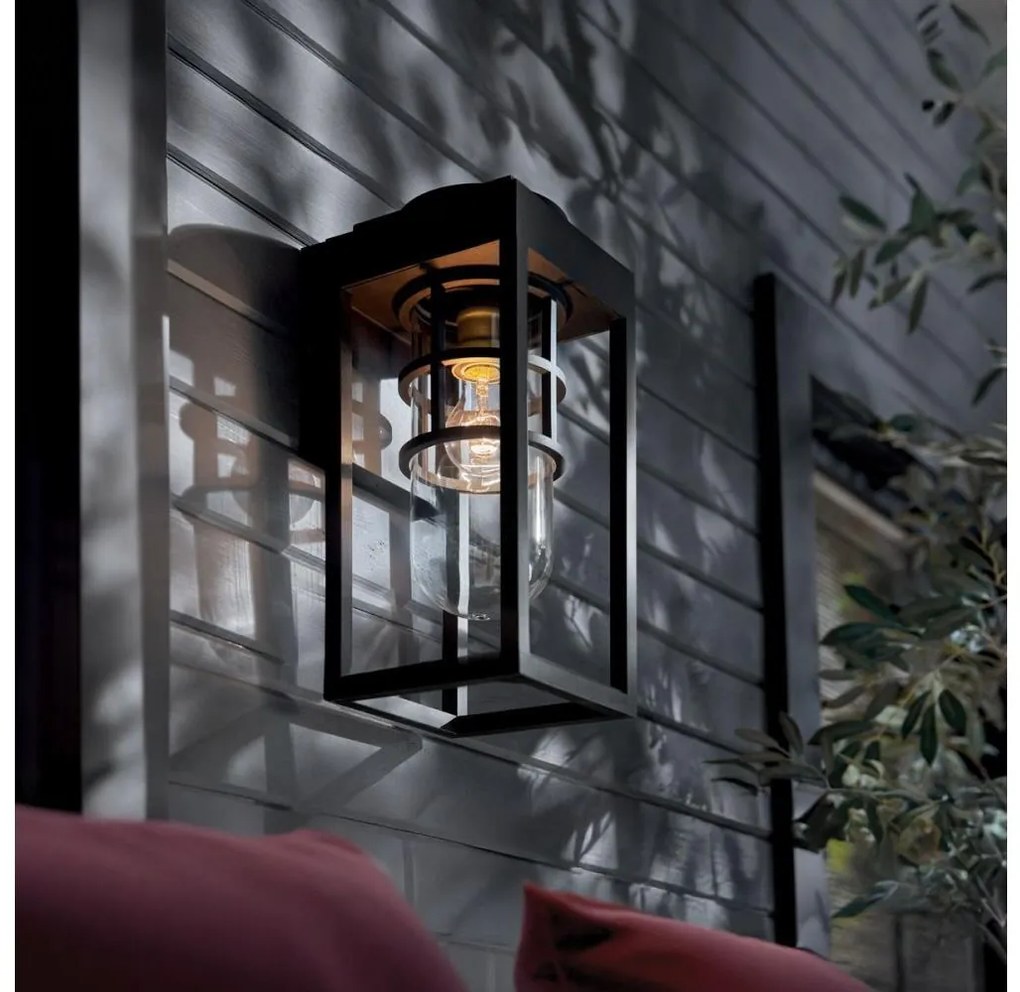 Kichler KL-HONE-S-BKT - Applique da esterno HONE S 1xE27/60W/230V IP44