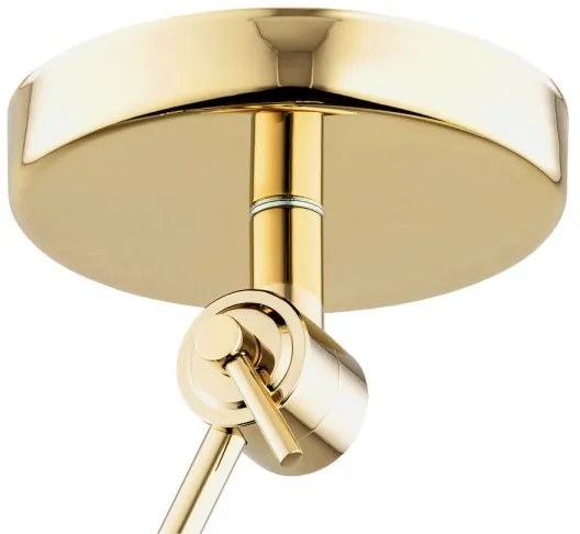 Argon 4895 - Lampadario su palo ZAKYNTOS PLUS 1xE27/15W/230V bianco/oro