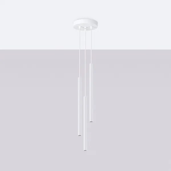 Sollux SL.1340 - Lampadario a sospensione con filo ARCHE 3xG9/8W/230V bianco