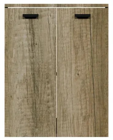 Mobile da bagno sotto lavabo COLAVENE Alaqua marrone opaco L 60 x H 78 x P 50 cm 2 ante, lavabo non incluso