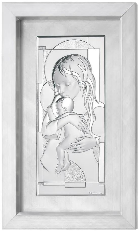 Quadro  "Madonna con Bambino" quadri cm.11x26h (est. cm.31,2x46,2)