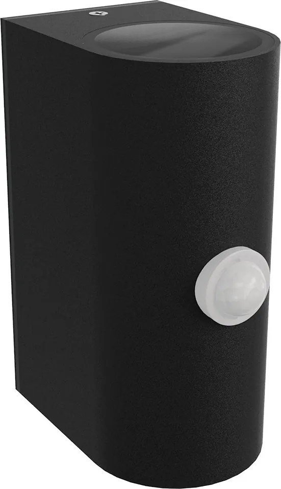 Applique Stondata 2xGU10 con Sensore di Movimento IP65 - Nera