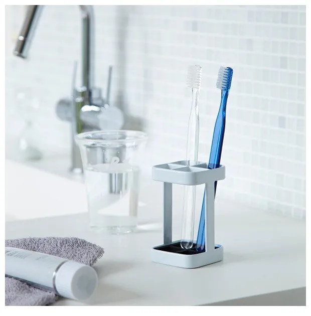 Portaspazzolino Slim bianco Tower - YAMAZAKI