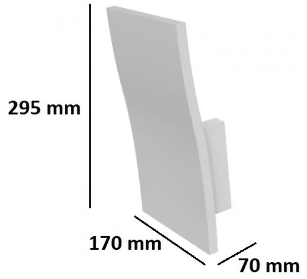 Applique in Gesso Pitturabile 1 lampada E14 da parete