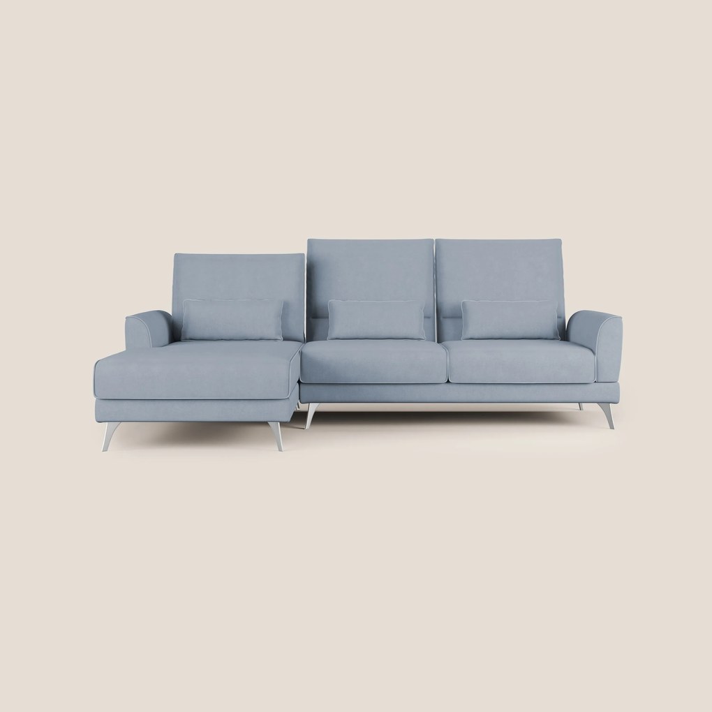 Tommy Divano angolare con relax e schienali traslanti in microfibra smacchiabile T11