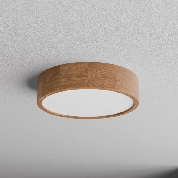 Plafoniera con sensore CLEO 3xE27/24W/230V Ø 37,5 cm rovere