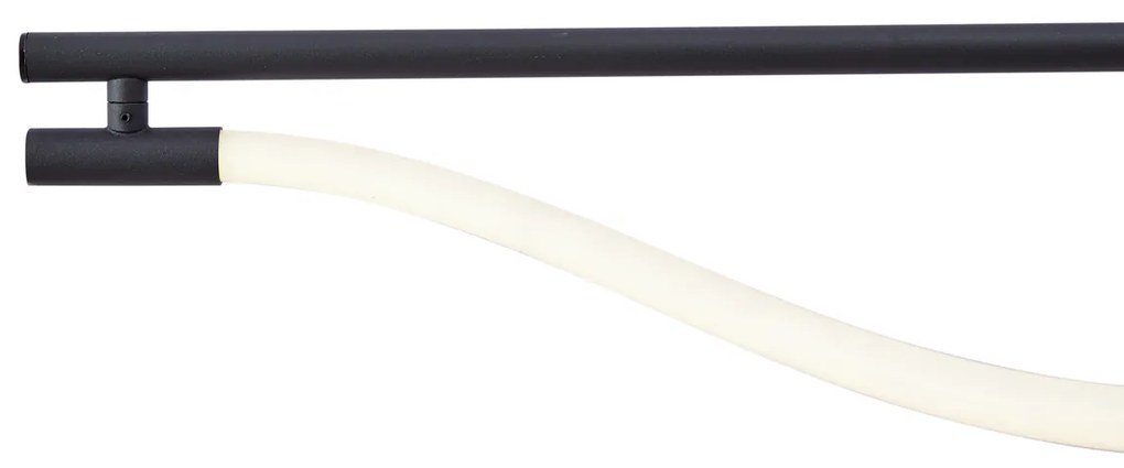 Lampada a sospensione moderna nera con LED dimmerabile a 3 fasi - Twirl