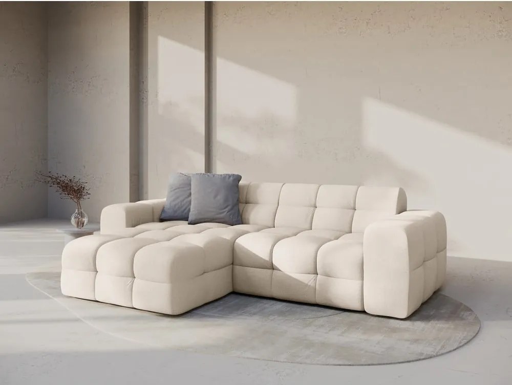 Divano angolare beige (con penisola a sinistra/con chaise lounge) Kendal – Micadoni