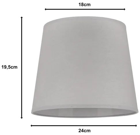 Duolla - Paralume per lampada da tavolo CLASSIC M E27 diametro 24 cm grigio