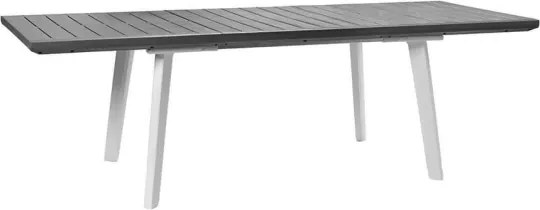 Set Da Pranzo Tavolo Allungabile 100x162/240 Con 6 Sedie In Resina Harmony Keter Grigio