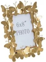 Cornice Butterfly Glam 28x11,5x30,5 cm in Ferro e Vetro Oro