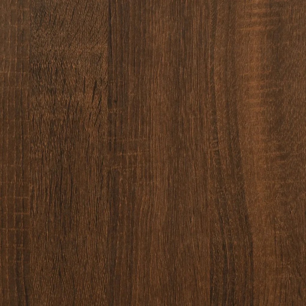 Tavolino salotto rovere marrone 60x60x42 cm legno multistrato