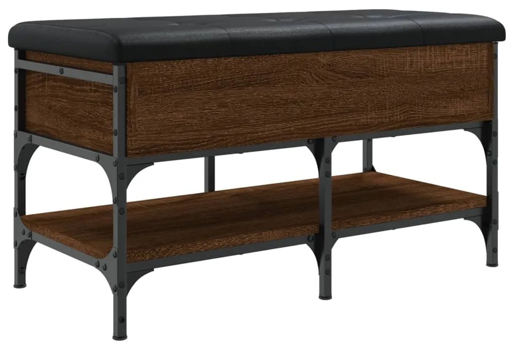 Panca porta scarpe rovere marrone 82x42x45 cm legno multistrato