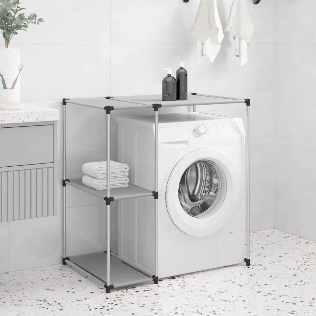 Rastrelliera Per Lavatrice Grigia 87x55x90,5 Cm Ferro /