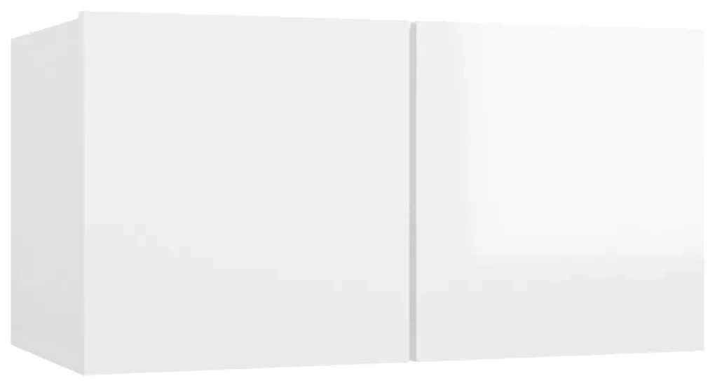 Mobile porta tv pensile bianco lucido 60x30x30cm