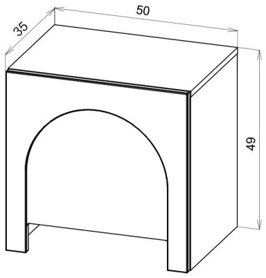 Comodino NIO cashmere/beige