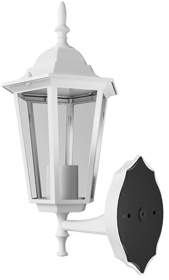 Applique Lanterna da Esterno IP54 E27 Bianca - Serie TOSCA 1A