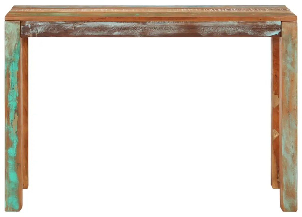 Tavolo consolle 110x35x76 cm in legno massello di recupero
