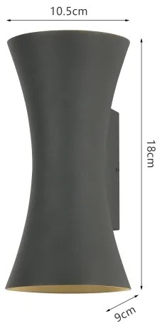 Brilagi - Applique da esterno a LED BICON LED/10W/230V antracite IP44