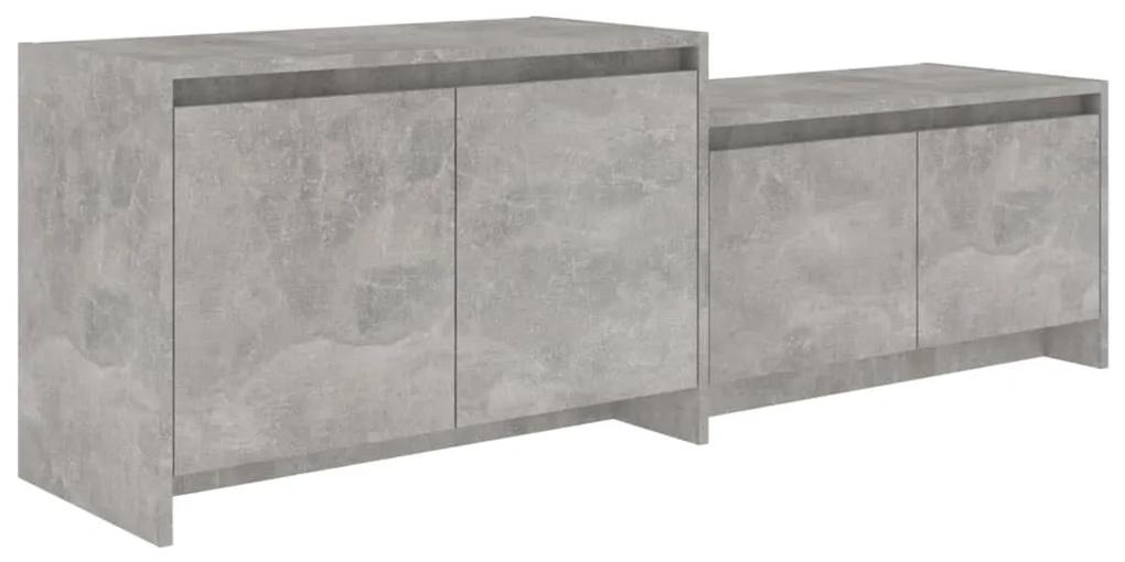 Mobile tv grigio cemento 146,5x35x50 cm in truciolato