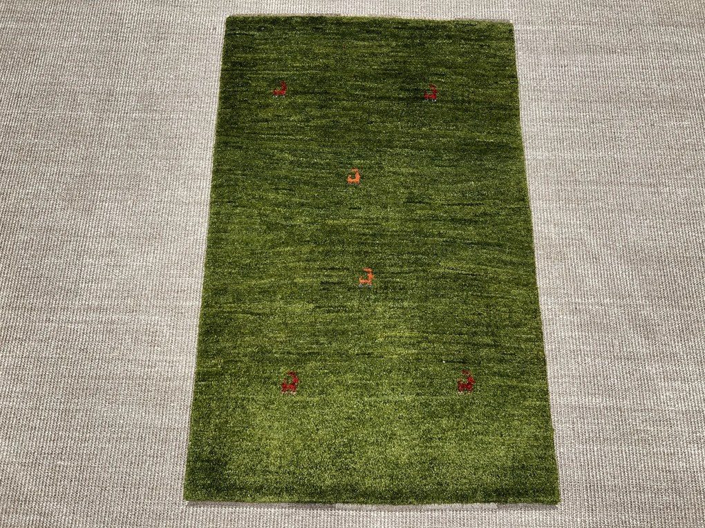 Gabbeh Tappeto persiano 120 x 80 Verde (Iran) Annodato A Mano