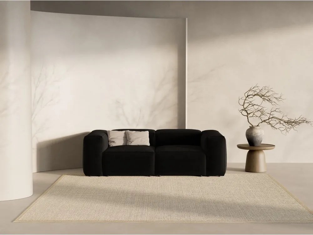 Divano nero 224 cm Bergamo – Cosmopolitan Design