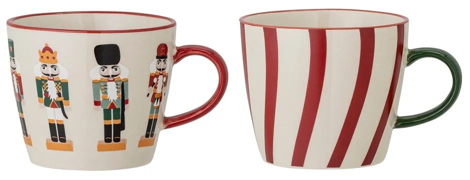 Set di tazze per cappuccino in gres a tema natalizio 2 pz 300 ml Jolly – Bloomingville