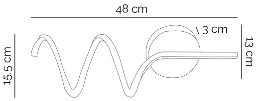 ONLI - Applique a LED TWIST LED/6W/230V 4000K nero