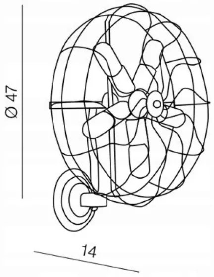 Azzardo AZ1349 - Applique FAN 5xE27/60W/230V