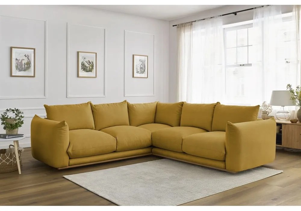 Divano angolare giallo Ernest – Bobochic Paris