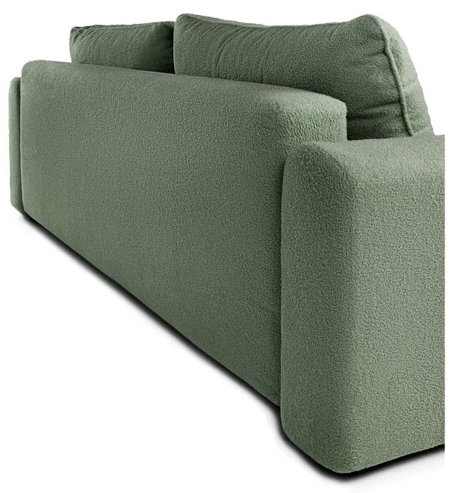 Divano verde allungabile con rivestimento in bouclé 247 cm Quinoa – Bonami Selection