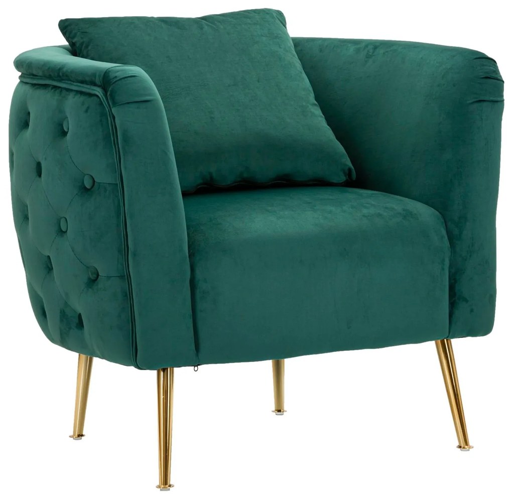 Poltrona Bucarest Verde Elegante 76x74x73 cm