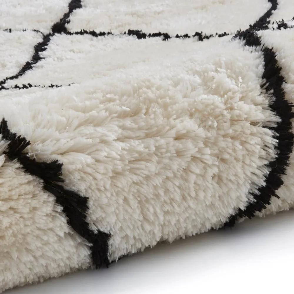 Tappeto bianco e crema con dettagli neri , 120 x 170 cm Morocco - Think Rugs