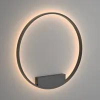 Applique Da Parete Moderno Rim Alluminio Nero 1 Luce Led 51W