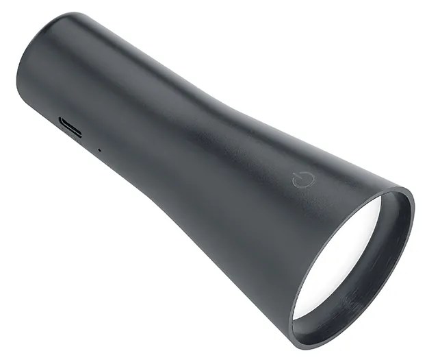 Lampada da tavolo moderna nera ricaricabile con dimmer a 3 livelli - Samuel