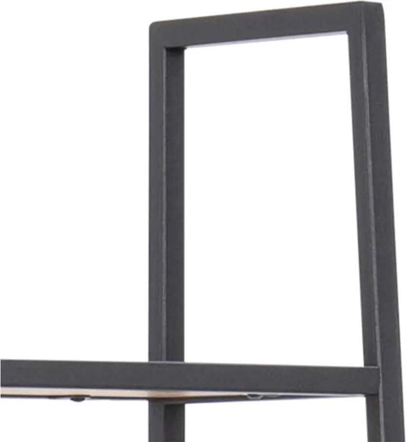 Scaffale nero-color legno naturale effetto rovere 77x175 cm Seaford - Actona